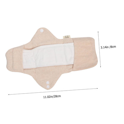 2pcs Reusable Menstrual Pads Portable Washable Sanitary Towels with Absorbent Organic Cotton Panty Liners for Womens Period and Postpartum Care