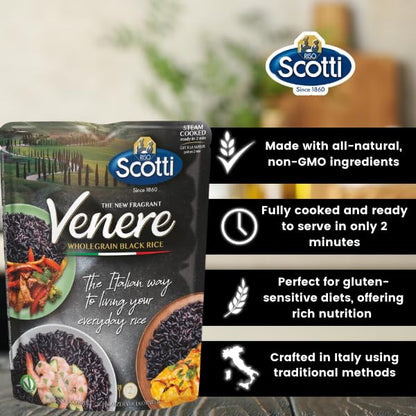 Riso Scotti Microwave Venere Wholegrain Black Rice 230 g