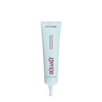 ATTITUDE Anti Aging Eye Cream, With Peptides, Algae Extract & Hyaluronic Acid, For Dark Circles & Wrinkles, Fragrance Free Skincare, Dermatologically Tested, EWG Verified, Vegan, 0,5 Fl Oz