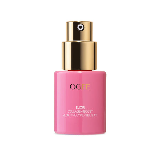 Ogee Vegan Collagen Boost Elixir - Peptides Serum for Face - Boosts Collagen Production By 150% - Certified Organic Firming & Smoothing Facial Serum, 15 ml