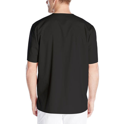 WonderWink Men's V-Neck Top, Black, X-Large