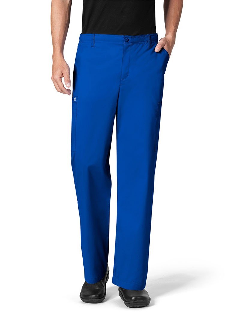 WonderWink Men's Cargo Pant, Royal, 3X-Large