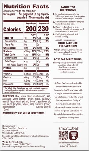 Near East Wild Mushroom And Herb Pilaf, 6.3 oz
