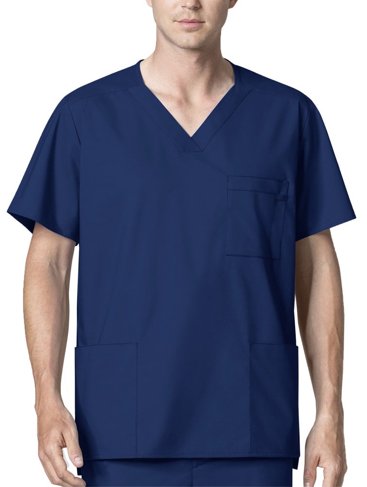 WonderWink Men's Big Wonderwork V-Neck Top, Navy, XXX-Large