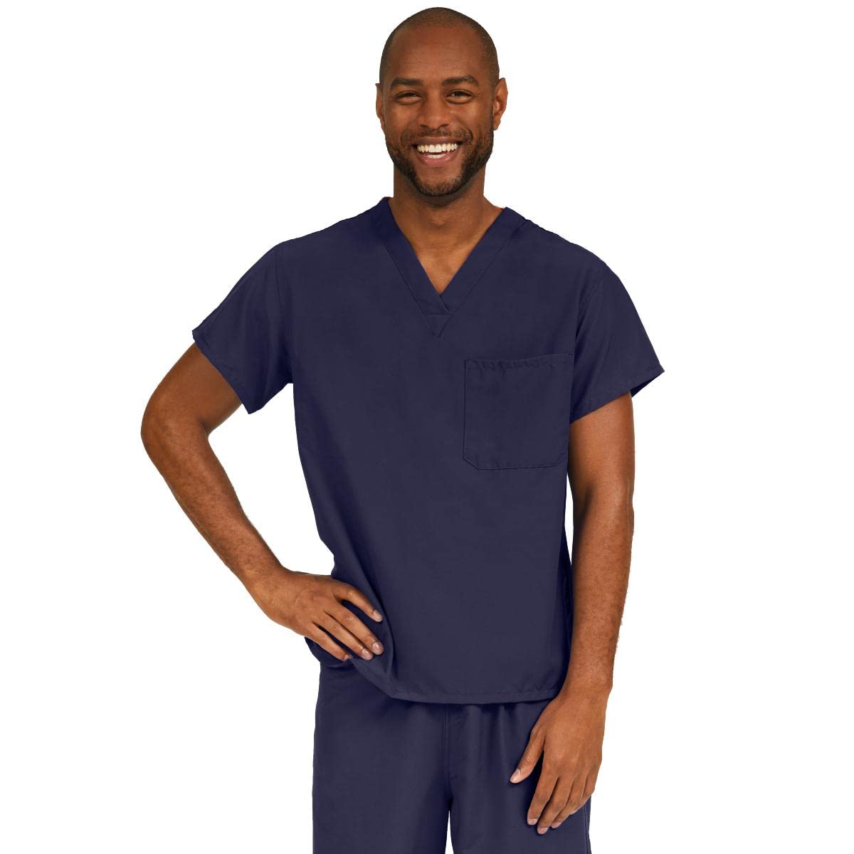 Medline PerforMAX Unisex Reversible Scrub Top, MDL-CC, XXX-Large, Navy