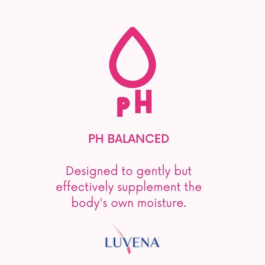 Luvena Lubricant for Women, Relieves Feminine Dryness, Intimate Skin Care & Menopause Support, Moisturizing Lubrication Gel, Non Staining, pH Balanced, Water Based, Paraben & Glycerin Free (2 Pack)