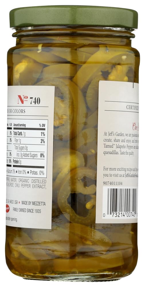 Jeff's Naturals Sliced Tamed Jalapeno Peppers, 12 Ounce (Pack of 2)