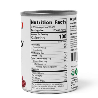 Food to Live Organic Italian Red Kidney Beans, 14 oz (Pack of 2) – Unsalted, Non-GMO, Vegan. Ready to Eat. Perfect for Salads, Soups, Pasta e Fagioli. Wholesale