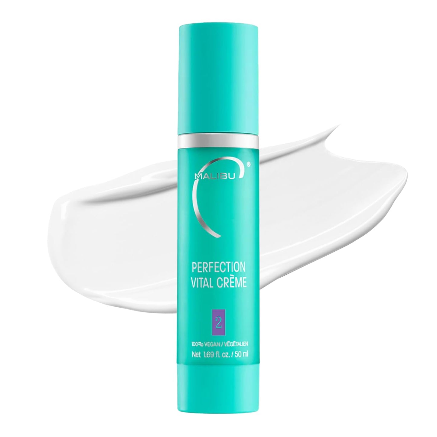 Malibu C Perfection Vital Crème - Daily Face Moisturizer for Dry Skin with Peptide & Pro Vitamin B5 - Hydrating Moisturizer for Fine Lines, Wrinkles, Dark Circles & Puffiness (1.69 oz)