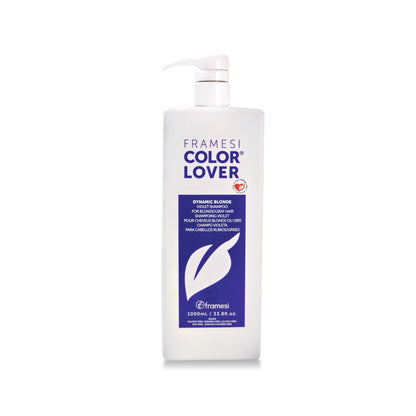 Framesi Color Lover Dynamic Blonde Purple Shampoo, Sulfate Free Shampoo, Color Treated Hair