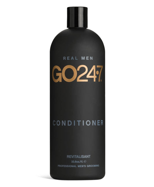 GO247 Daily Conditioner – Professional Size Hydrating Formula for Men – With Vitamin E & Menthol to Help Nourish & Refresh – Macadamia Nut & Ginseng Scent, 32 Fl Oz