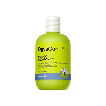 DevaCurl No-Poo Decadence Non-Lathering Cleanser for Ultra-Rich Moisture | Nourished | Bouncy | Shiny | All Curl Types