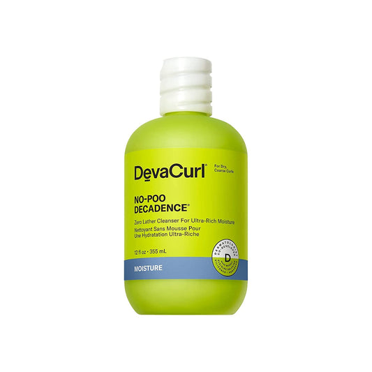 DevaCurl No-Poo Decadence Non-Lathering Cleanser for Ultra-Rich Moisture | Nourished | Bouncy | Shiny | All Curl Types