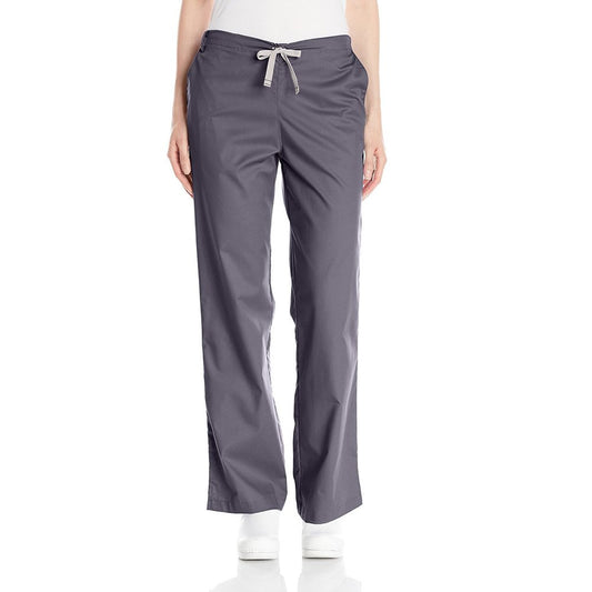 WonderWink Women's Wonderwork Flare Leg Scrub Pant, Pewter, Small/Tall