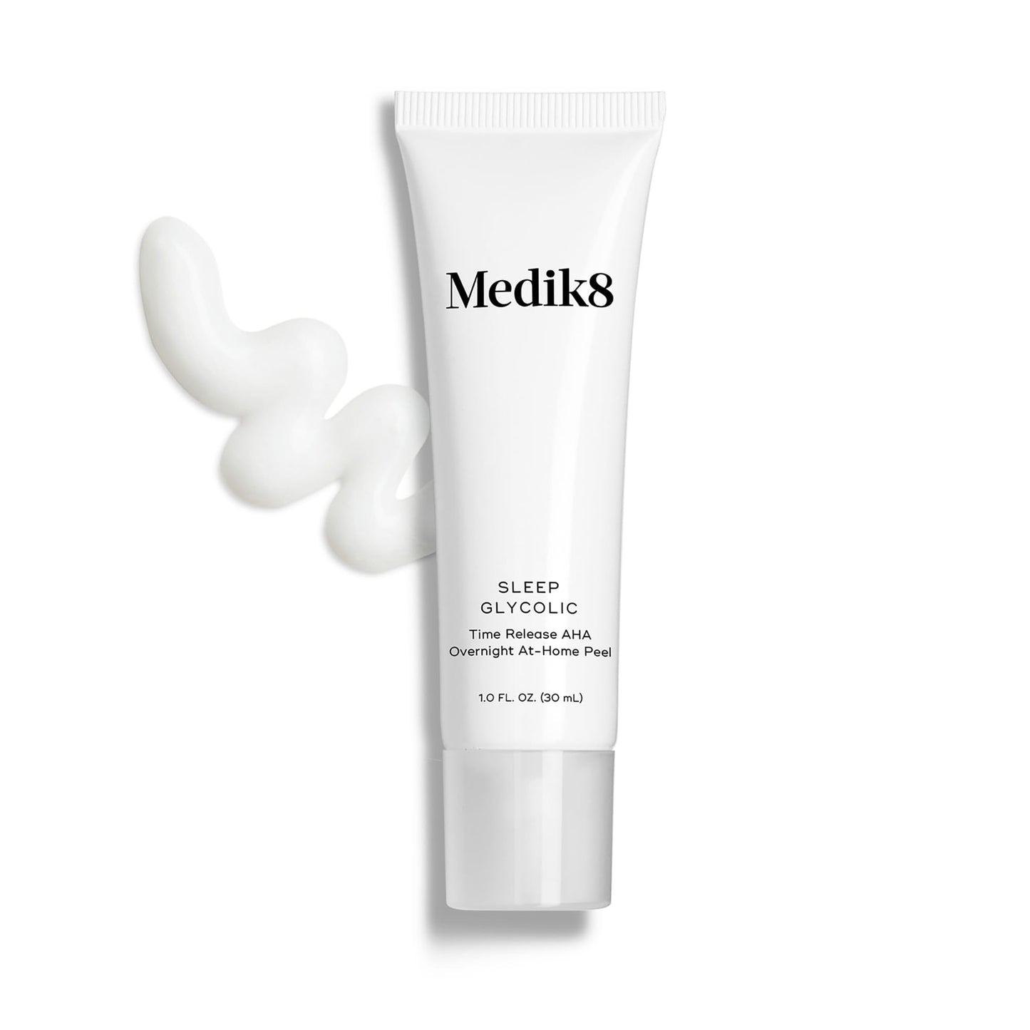 Medik8 Sleep Glycolic - Exfoliating Glycolic Acid At Home Face Peel - Night Cream for Face - Night Peel with Glycerin and Korean Clover - 1.0 oz