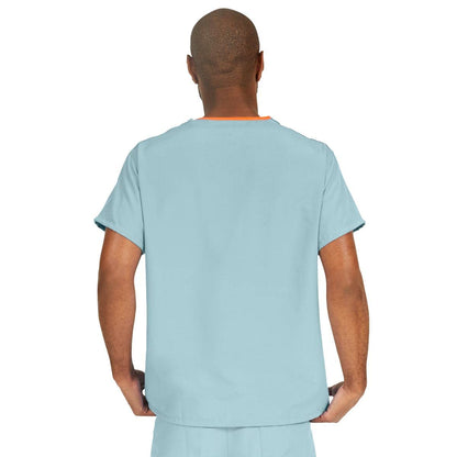 Medline PerforMAX One-Pocket Reversible Scrub Top, ANG-CC, X-Large, Misty Green