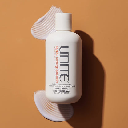 UNITE Hair – BOING Defining Curl Cream – Curl Activating Styling Cream for Definition, Flexible Hold & Frizz Control – For Wavy, Curly & Coily Hair – UV & Thermal Protection – 8 Fl Oz