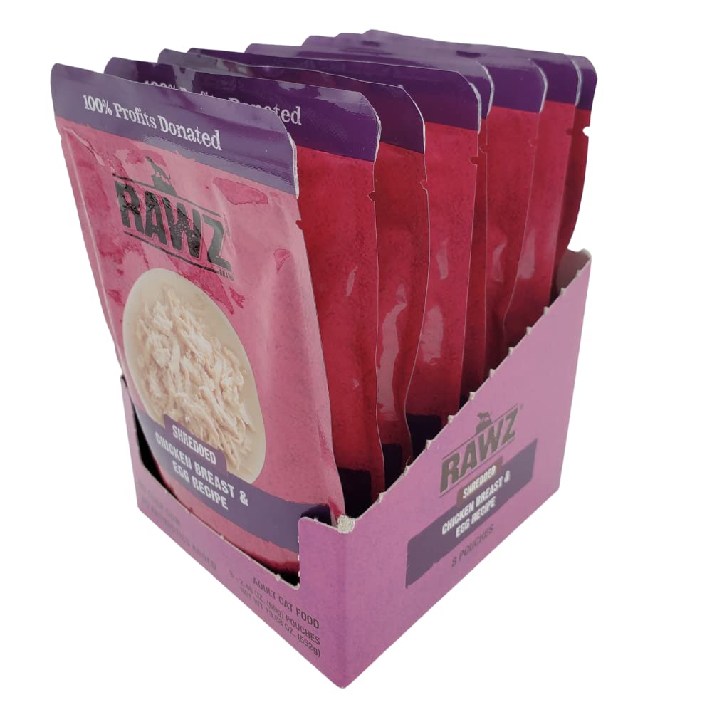 RAWZ® Shredded Chicken Breast & Egg Recipe 8/2.46 oz Pouches