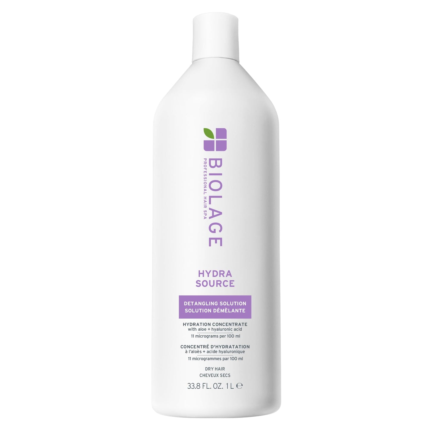 BIOLAGE Hydra Source Detangling Solution - For Dry Hair, Detangles & Controls Static For Less Frizz & Fly-Aways, Paraben-Free