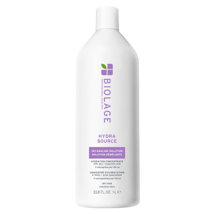 BIOLAGE Hydra Source Detangling Solution - For Dry Hair, Detangles & Controls Static For Less Frizz & Fly-Aways, Paraben-Free
