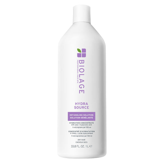 BIOLAGE Hydra Source Detangling Solution - For Dry Hair, Detangles & Controls Static For Less Frizz & Fly-Aways, Paraben-Free