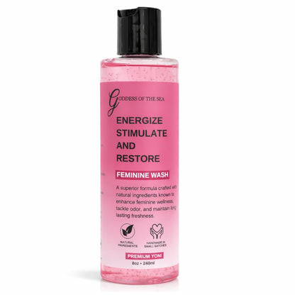 Premium Yoni Feminine Wash – pH Balance Minty Feminine Wash – Natural Ingredients Feminine Care Daily Wash Great for Odor, Discharge, Dryness, BV – 8oz Bottle