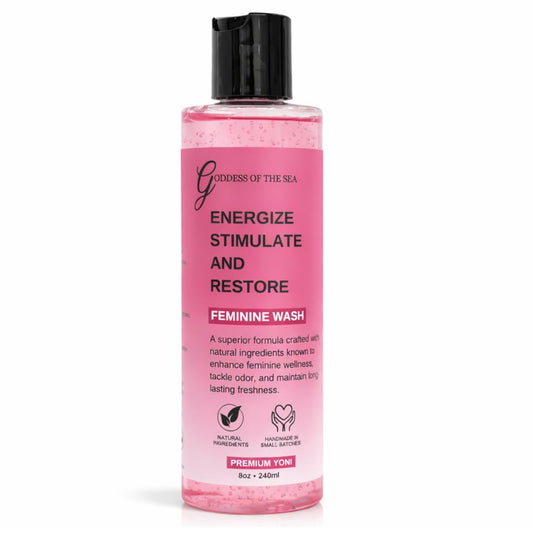 Premium Yoni Feminine Wash – pH Balance Minty Feminine Wash – Natural Ingredients Feminine Care Daily Wash Great for Odor, Discharge, Dryness, BV – 8oz Bottle