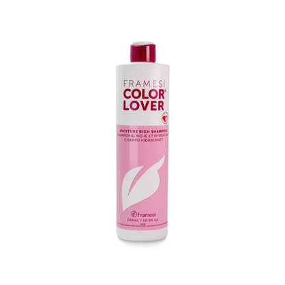 Framesi Color Lover Moisture Rich Shampoo, Sulfate Free Shampoo with Quinoa and Aloe Vera, Color Treated Hair