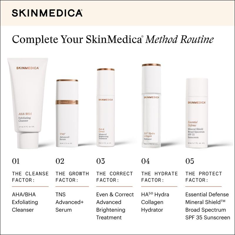 SkinMedica TNS Advanced+ Face Serum (NEW PACKAGING) - Multi Peptide Serum to Help Improve the Appearance of Wrinkles, Fine Lines, Skin Tone & Texture (1 Fl Oz)