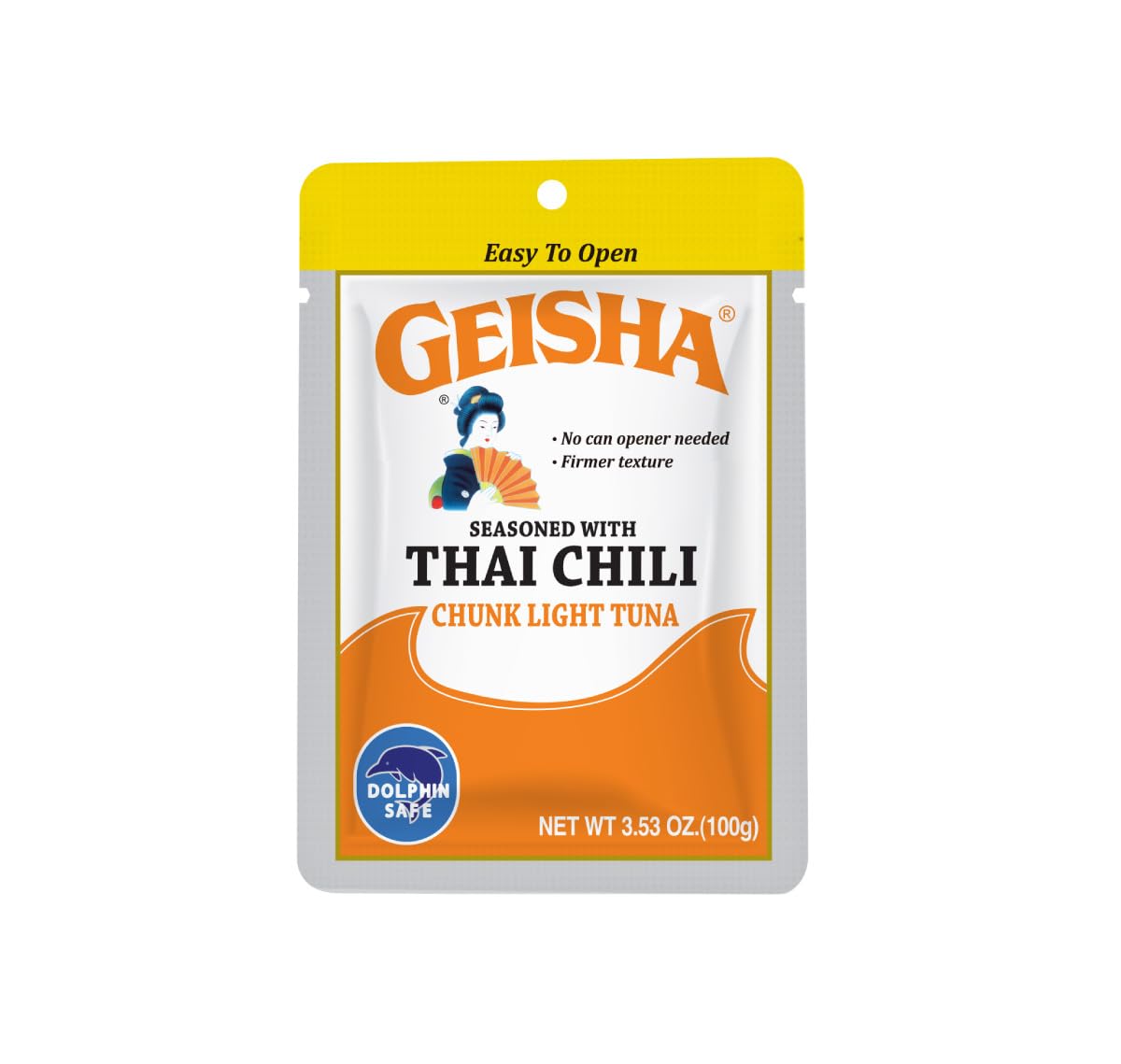 GEISHA Chunk Light Tuna Seasoned with Thai Chili Sauce 3.53oz (Pack of 12), Tuna| HALAL & Kosher Certified – Gluten Free – Wild Caught – Dolphin Safe Catch – Good Source of Protein