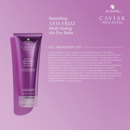 Alterna Caviar Anti-Aging Smoothing Anti-Frizz Multi-Styling Air Dry Balm, 3.4 Fl Oz | Controls Frizz With Light Hold | Adds Natural Shine | Sulfate Free