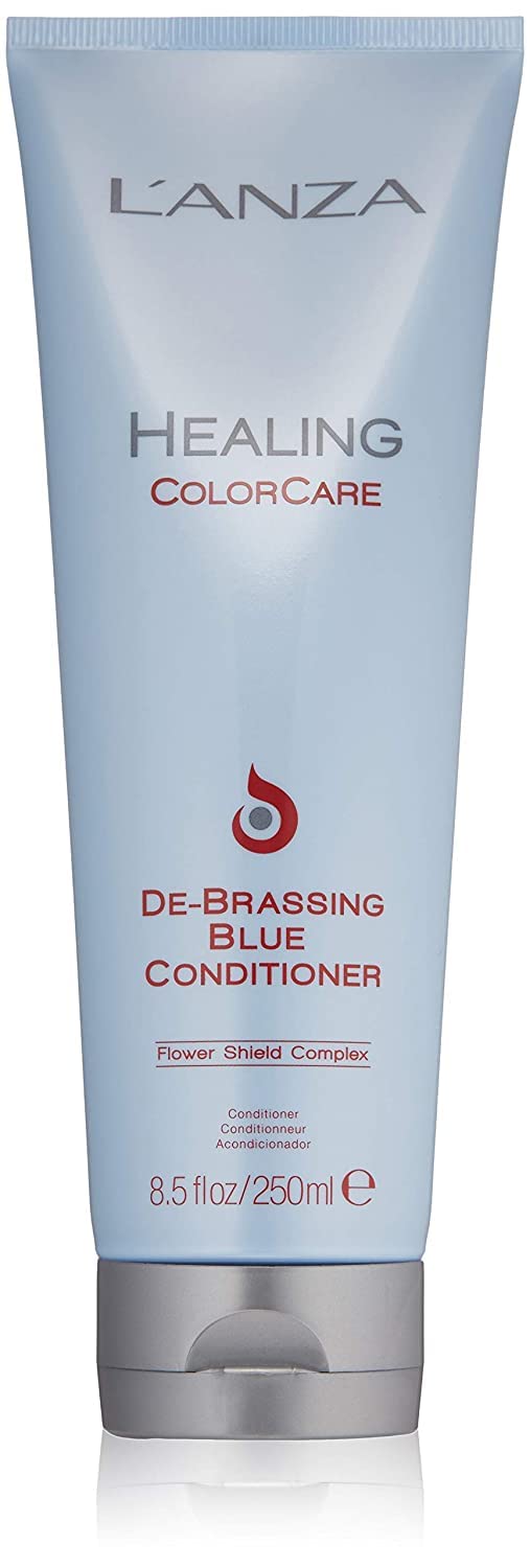 L'ANZA Healing ColorCare Ultra De-Brassing Professional Blue Conditioner, Color Toning Haircare to Eliminate Unwanted Brassiness, Sulfate-free Formula