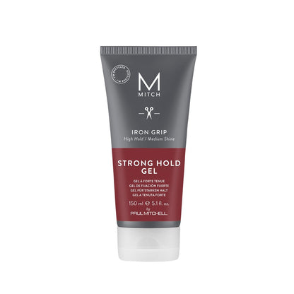 MITCH by Paul Mitchell Iron Grip Strong Hold Gel, High Hold, Medium Shine, For All Hair Types + Textures, 5.1 fl. oz