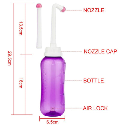 Wolfbeam Portable Hand-held Vulva and Anus Cleaner and Personal Health Vaginal Washing Container, Travel Urinal Spray Scrubber for Personal Hygiene (PG 2INQ 450ML)