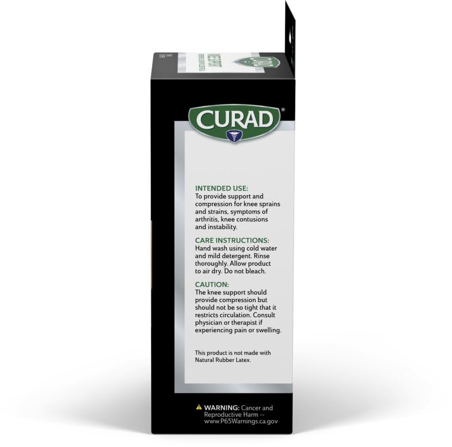 CURAD Neoprene Pull-Over Knee Support with Closed Patella, Size Medium, (14"-16" Circumference), 1 Each