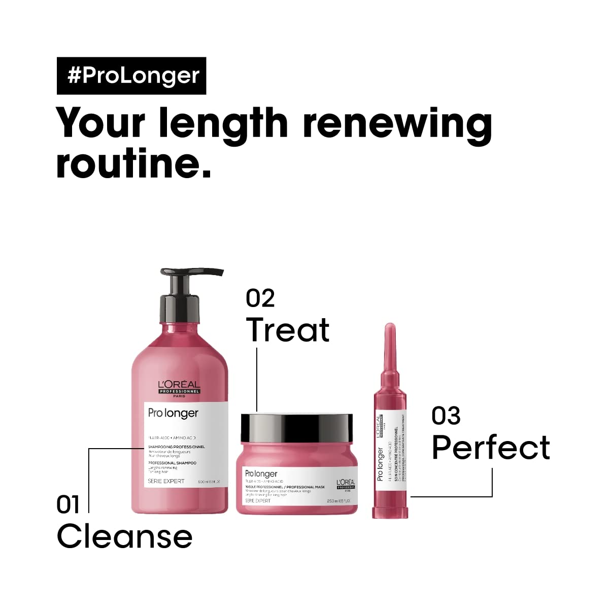 L'Oréal Professionnel Paris Pro Longer Concentrate Treatment - For Thinned Hair, Fills and Visibly Reduces Split Ends, Provides Thicker Hair and Shine