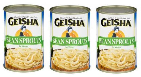 Geisha Canned Bean Sprouts (Pack of 3) 14.5 oz Cans