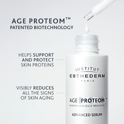 Institut Esthederm Age Proteom Advanced Serum, Aging Facial Care for Wrinkles, Firmness, and Radiance, 1 Fl Oz