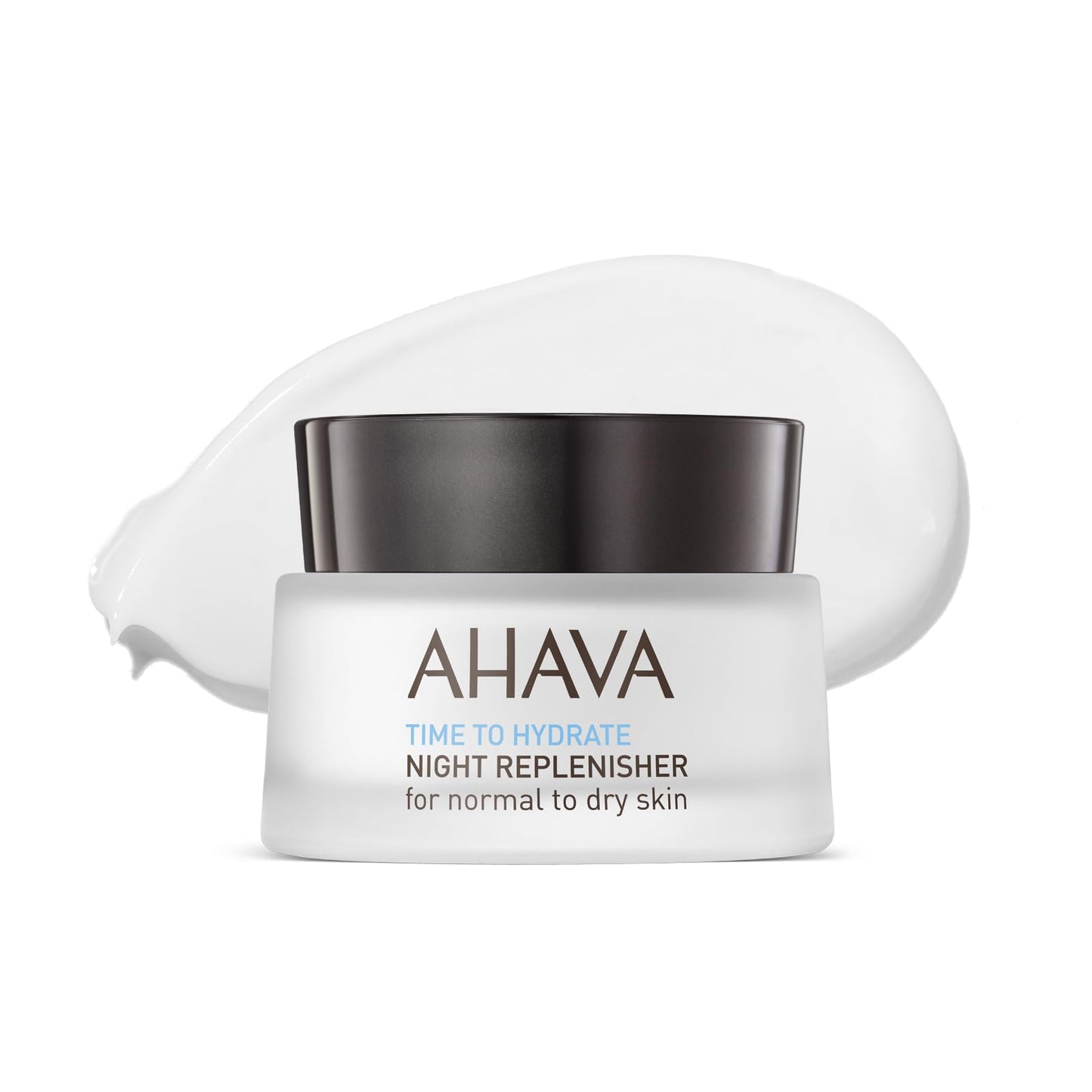 AHAVA Time To Hydrate Night Replenisher, Normal To Dry Skin - Rich & Velvety Cream for Deep Hydration, Fight Overnight Dehydration & Reinforce Skin Barrier, with Osmoter, Jojoba & Vitamin E, 1.7 Fl.Oz