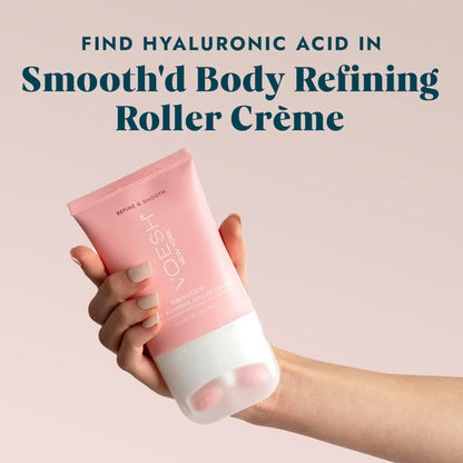 VOESH Smooth'd Body Refining Roller Creme, Vegan Beauty, Lymphatic Massage, Skin Smoothing, Celulite, Skin Hydrating, Body Lotion