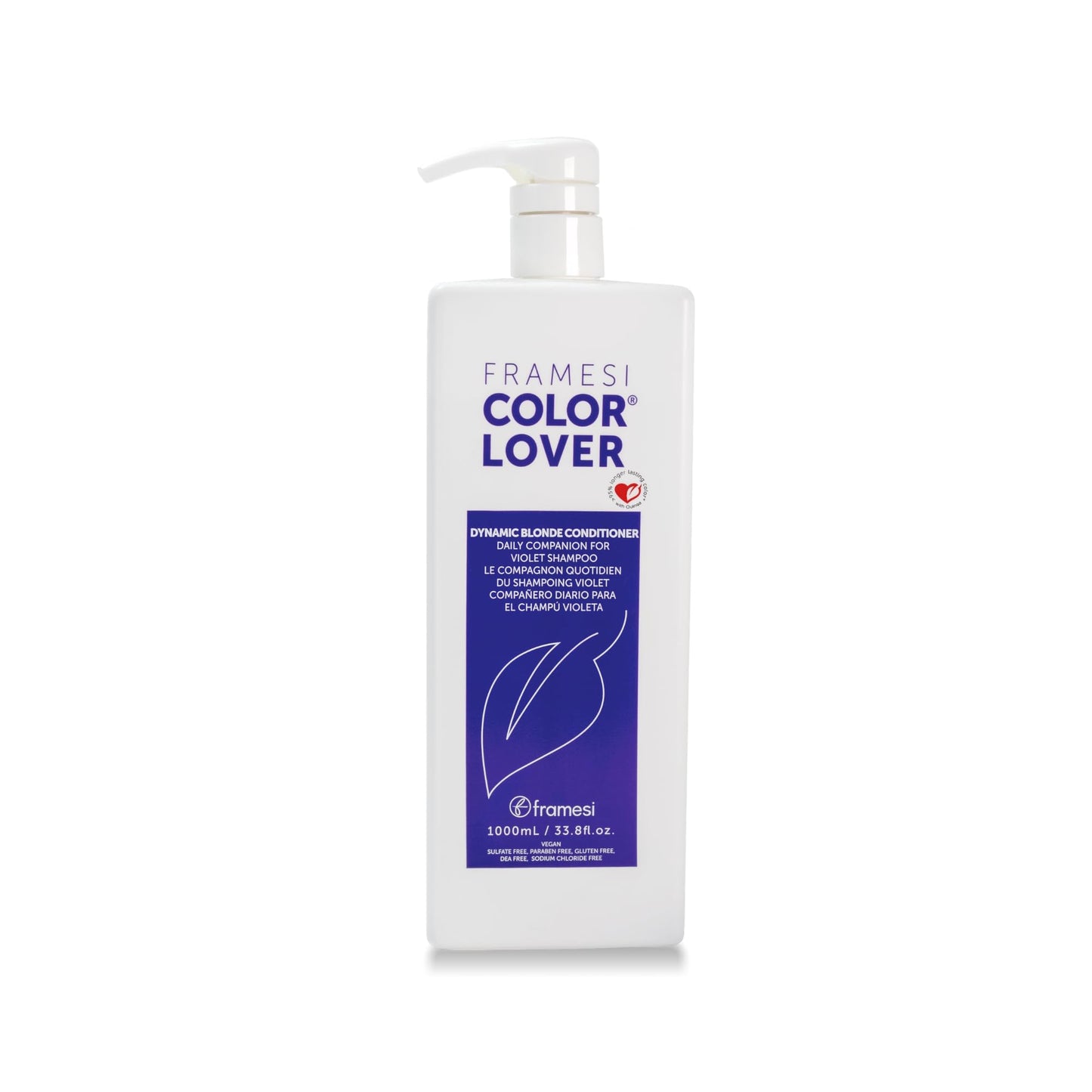 Framesi Color Lover Dynamic Blonde Conditioner, Purple Conditioner, Sulfate Free Conditioner, Color Treated Hair
