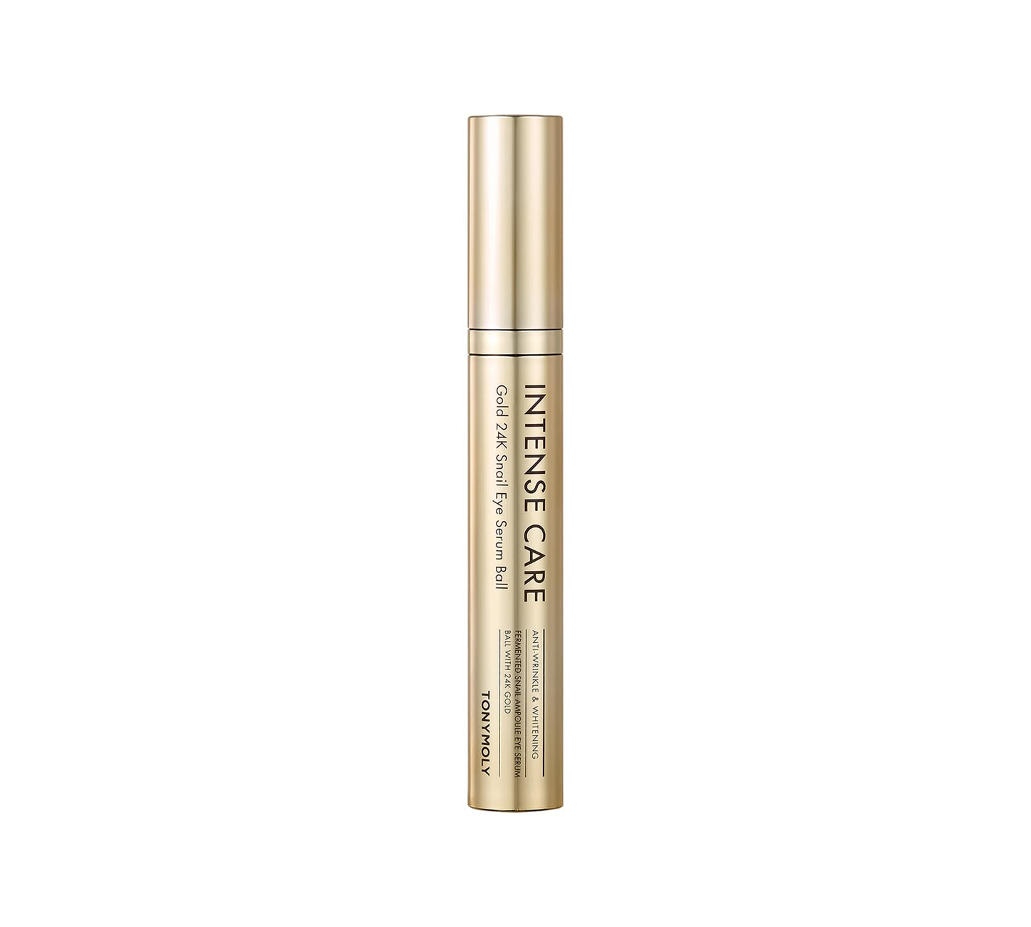 TONYMOLY Intense Care 24K Gold Snail Eye Serum 20ml – Anti-Aging Eye Treatment with Snail Mucin, Hyaluronic Acid & Peptides for Dark Circles, Puffiness, Fine Lines & Firming – 360° Roller Applicator