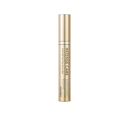 TONYMOLY Intense Care 24K Gold Snail Eye Serum 20ml – Anti-Aging Eye Treatment with Snail Mucin, Hyaluronic Acid & Peptides for Dark Circles, Puffiness, Fine Lines & Firming – 360° Roller Applicator