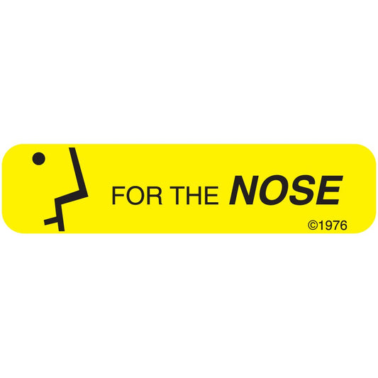 1-25G "for The Nose" Permanent Paper Label, 1 9/16" x 3/8", Yellow, Pack of 1000