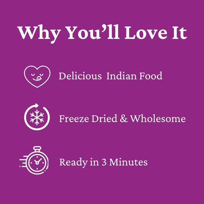 Insta Curry Gajar Halwa - Ready To Eat Indian Food Freeze Dried Carrot Pudding – Vegetarian Meals - Instant Halwa – Healthy Indian Curry Meals Ready in 3 Min – 1 Pack