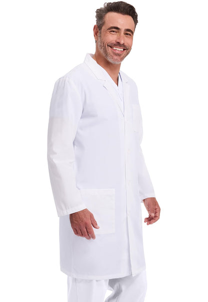 Dickies Lab Coat for Men and Women 40" Button Front Closure Unisex Lab Coat with 3 Pockets - 83403