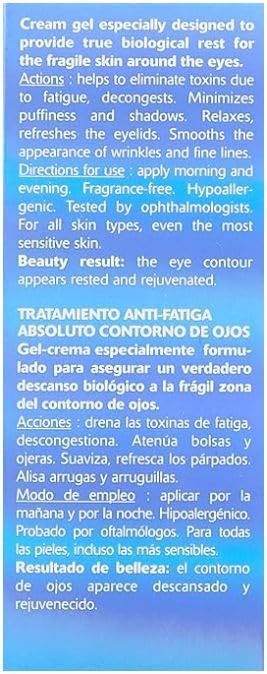 ORLANE PARIS Absolute Skin Recovery Care Eye Contour - Gel Cream Formula for Rested and Rejuvenated Eye Area - Helps to Improve Appearance of Puffiness and Dark Circles (15ml)