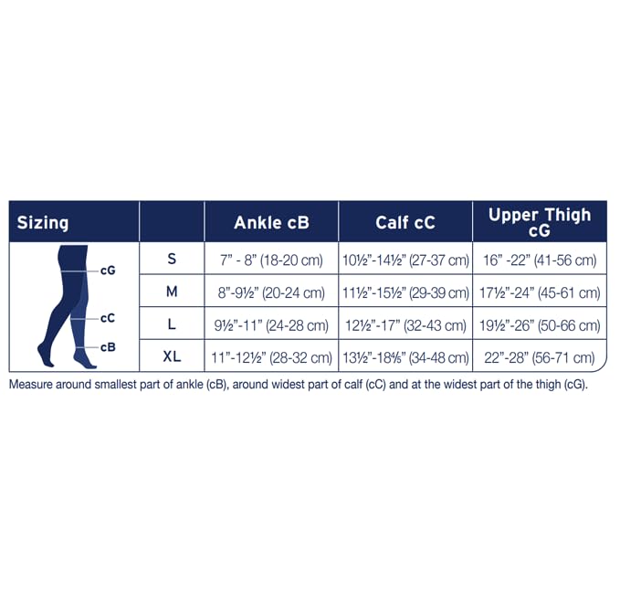 JOBST ACTIVA Opaque 15-20 mmHg Compression Socks Thigh High Closed Toe
