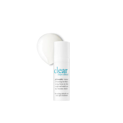 philosophy clear days ahead fast-acting salicylic acid acne spot treatment- penetrates pores to clear most skin blemishes - 0.5 fl oz