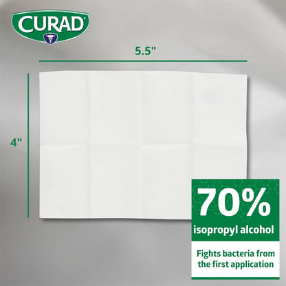 CURAD XL Size 2-Ply Sterile Alcohol Prep Pad, 4" x 5.5", 48/Box, Case of 24